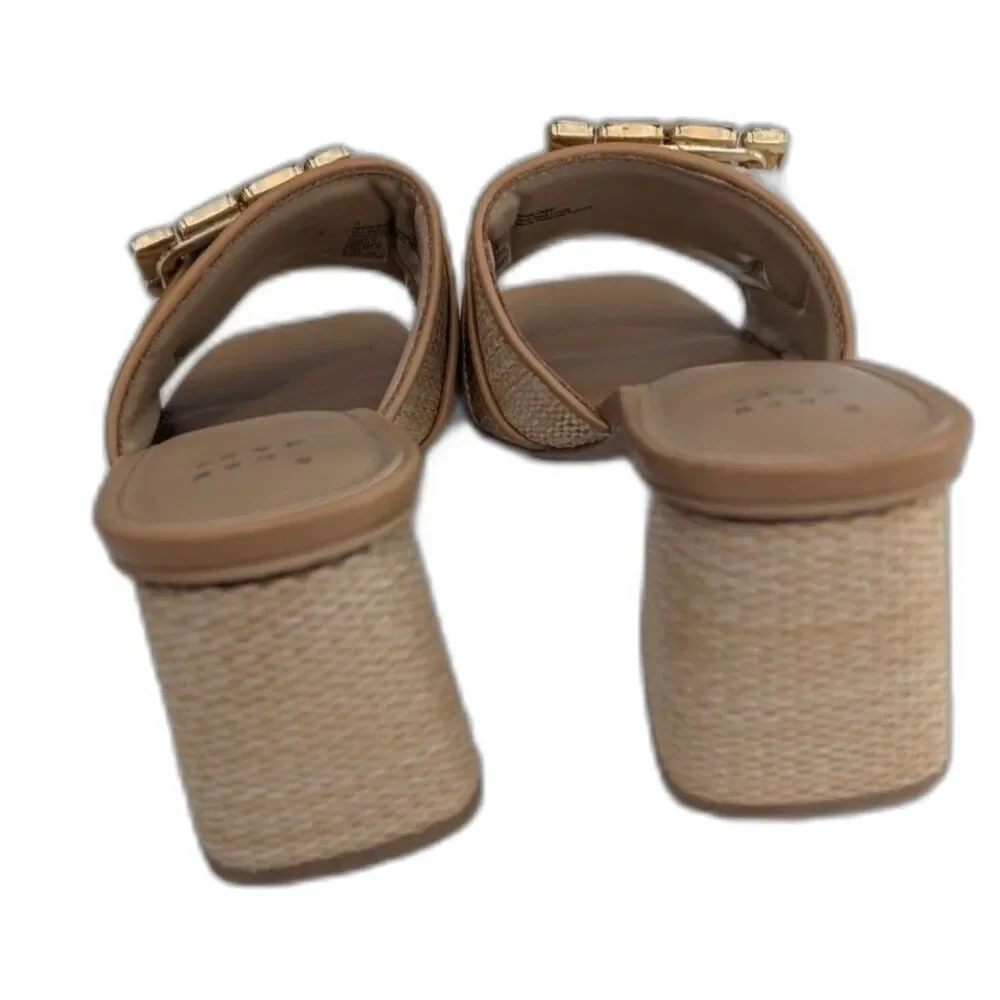 Women's Kathleen Raffia Heels  - A New Day - Tan Size 11 NWOT